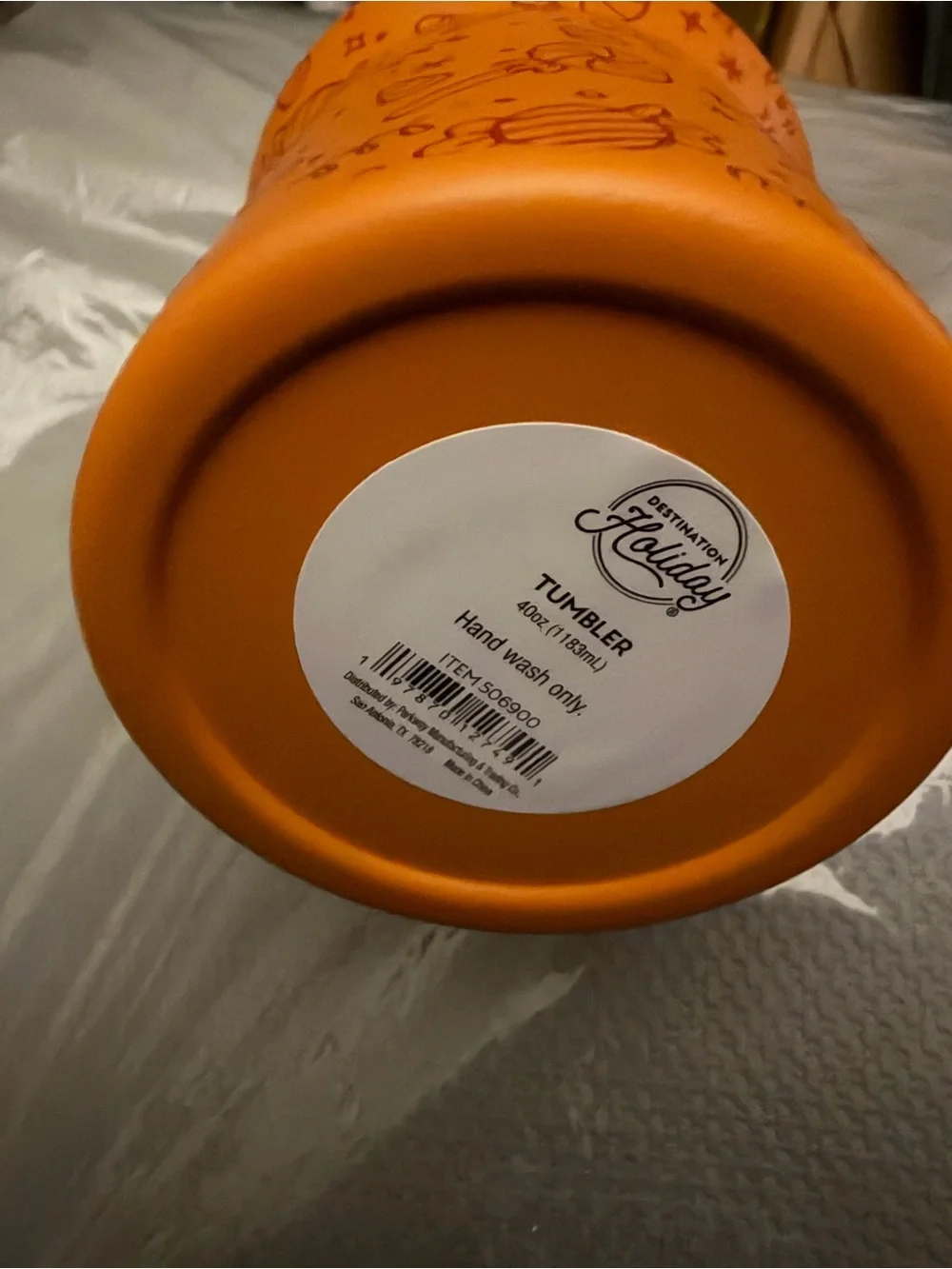 Halloween inflated Tumblr 40 ounce with ghost characters